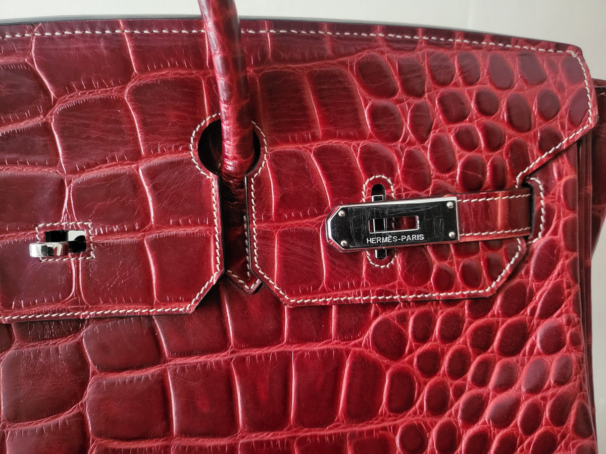 Hermès Birkin 35 in Porosus Crocodile Leather