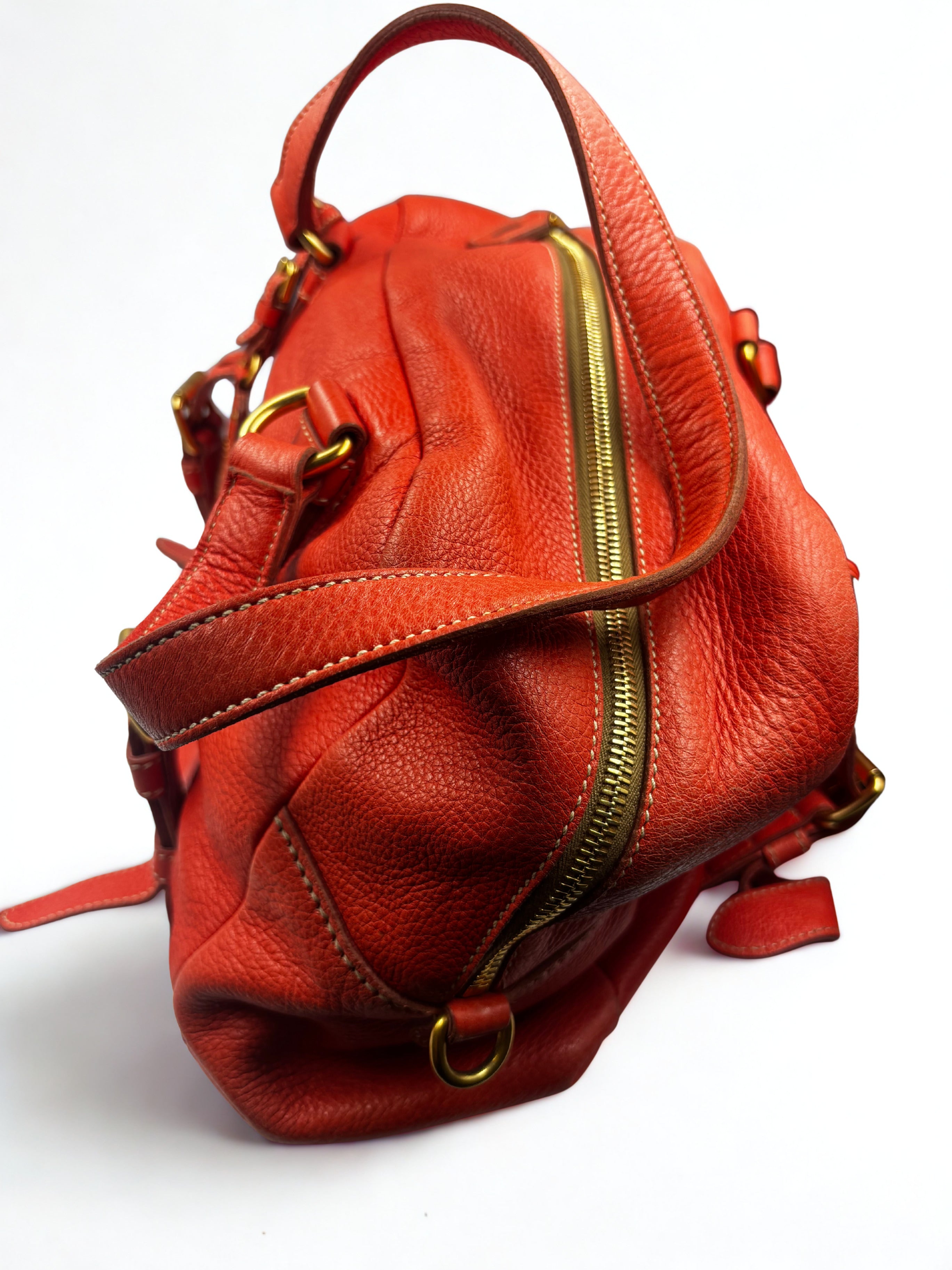 Prada Cervo Buckle Satchel