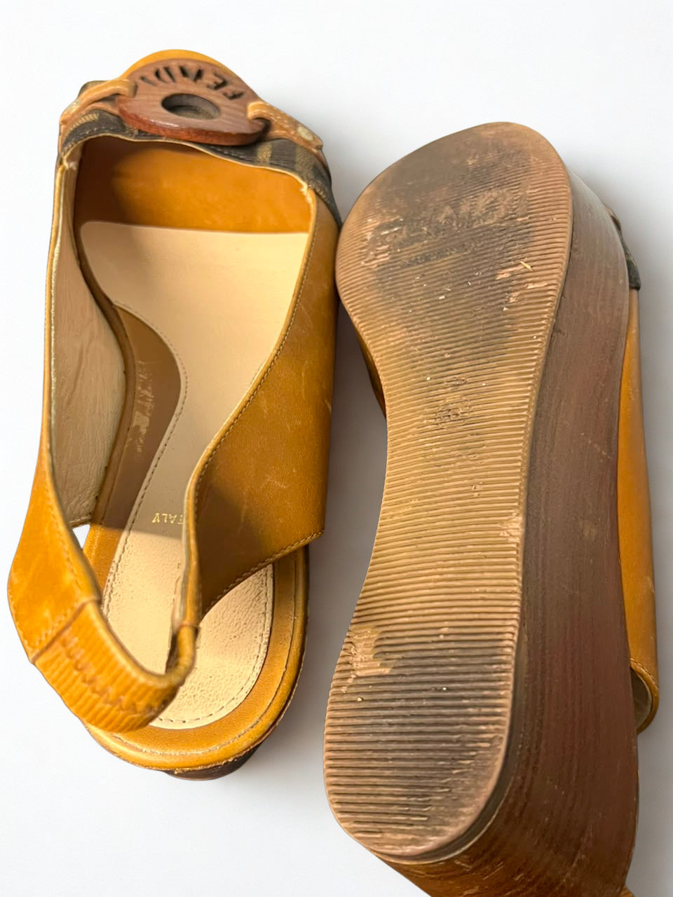 Fendi Zucca Wedges