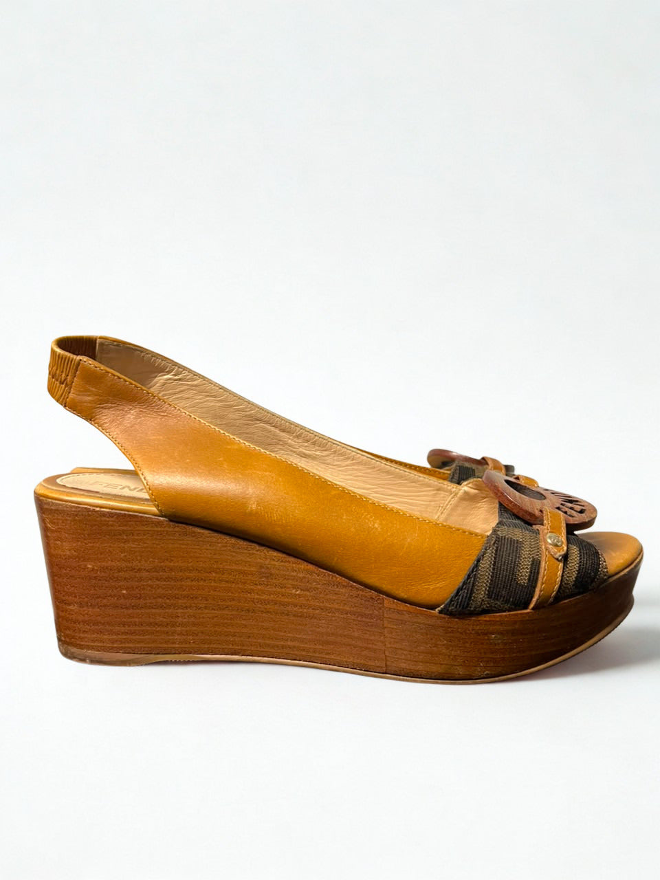 Fendi Zucca Wedges