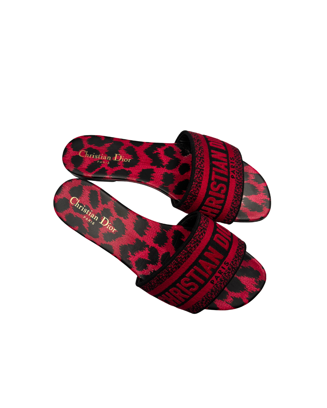 Christian Dior Slides Model: Dior Red Dway Slide Sandal EU 38