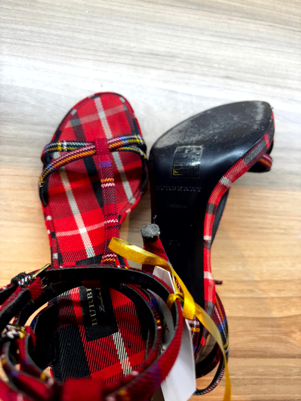 Burberry Red Hans Sandals