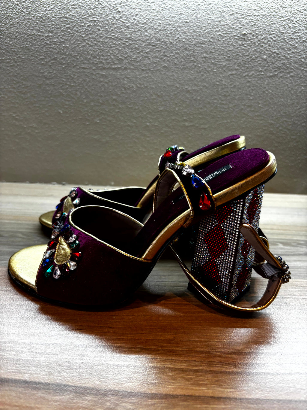 D&G Velvet Sandals