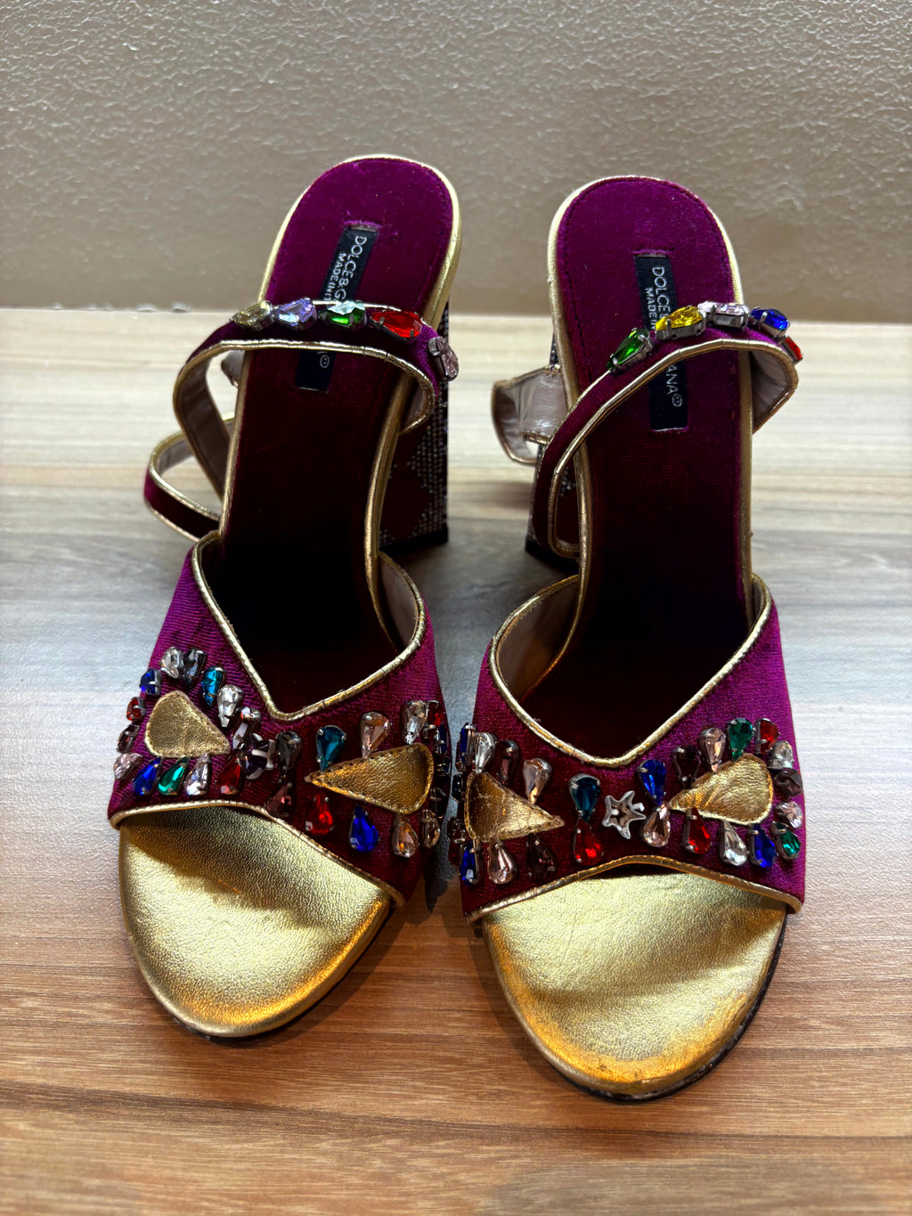D&G Velvet Sandals