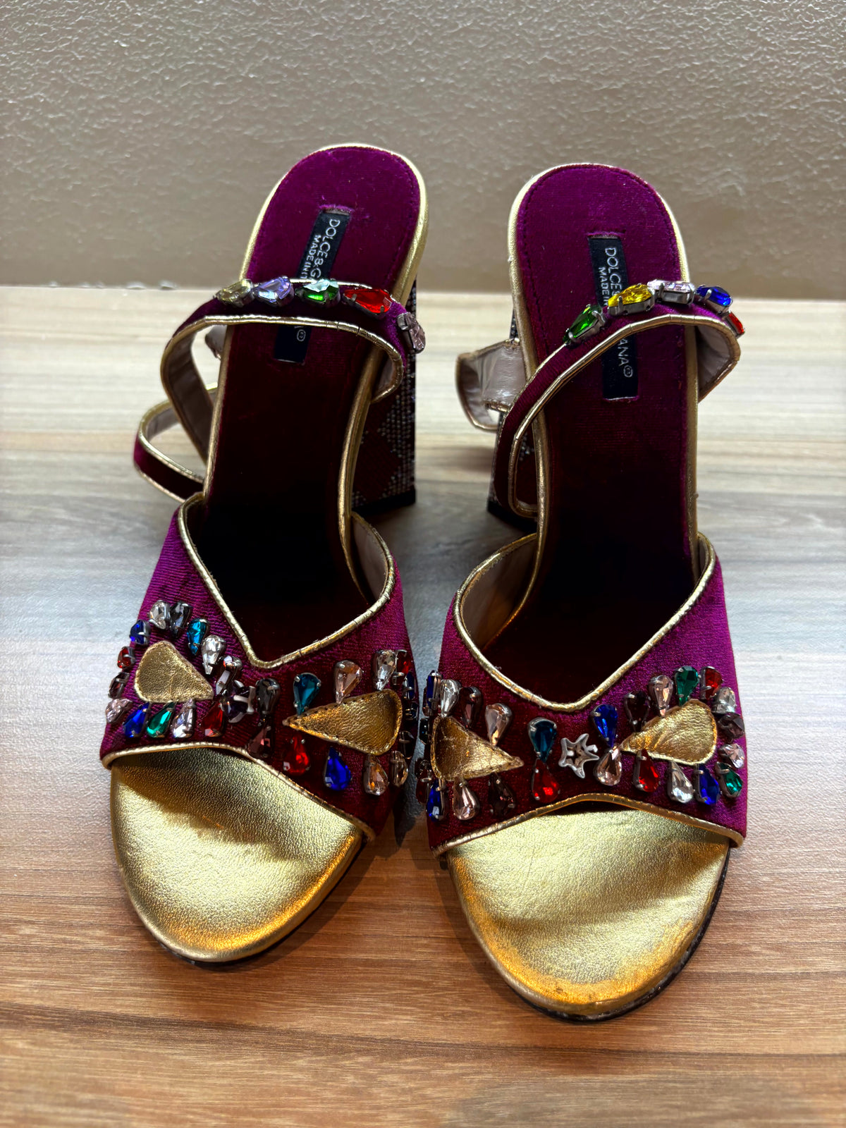 D&G Velvet Sandals