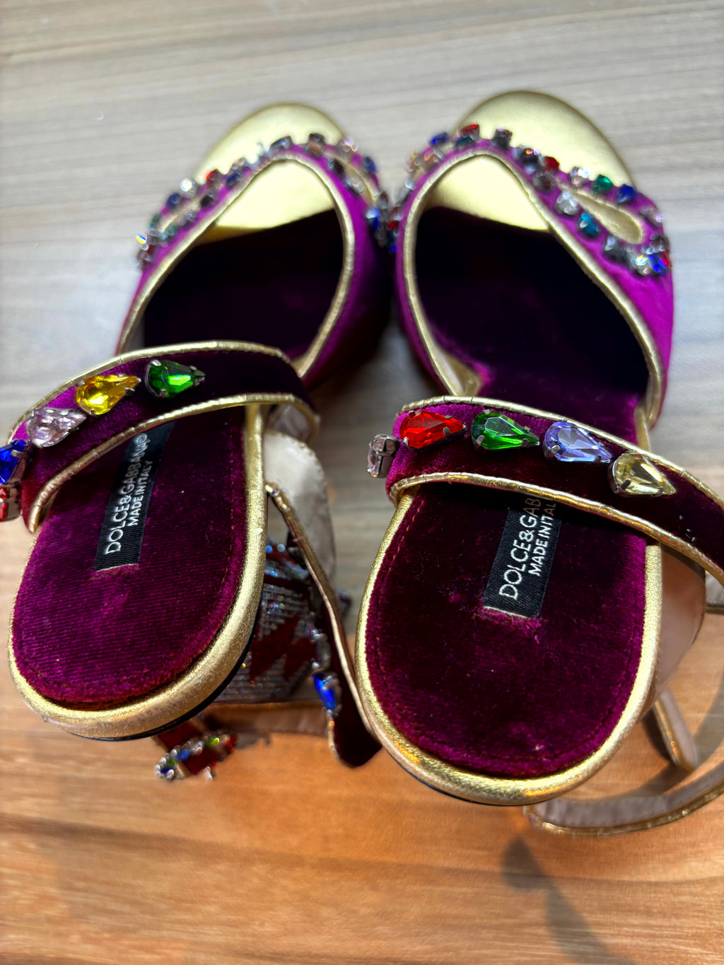 D&G Velvet Sandals