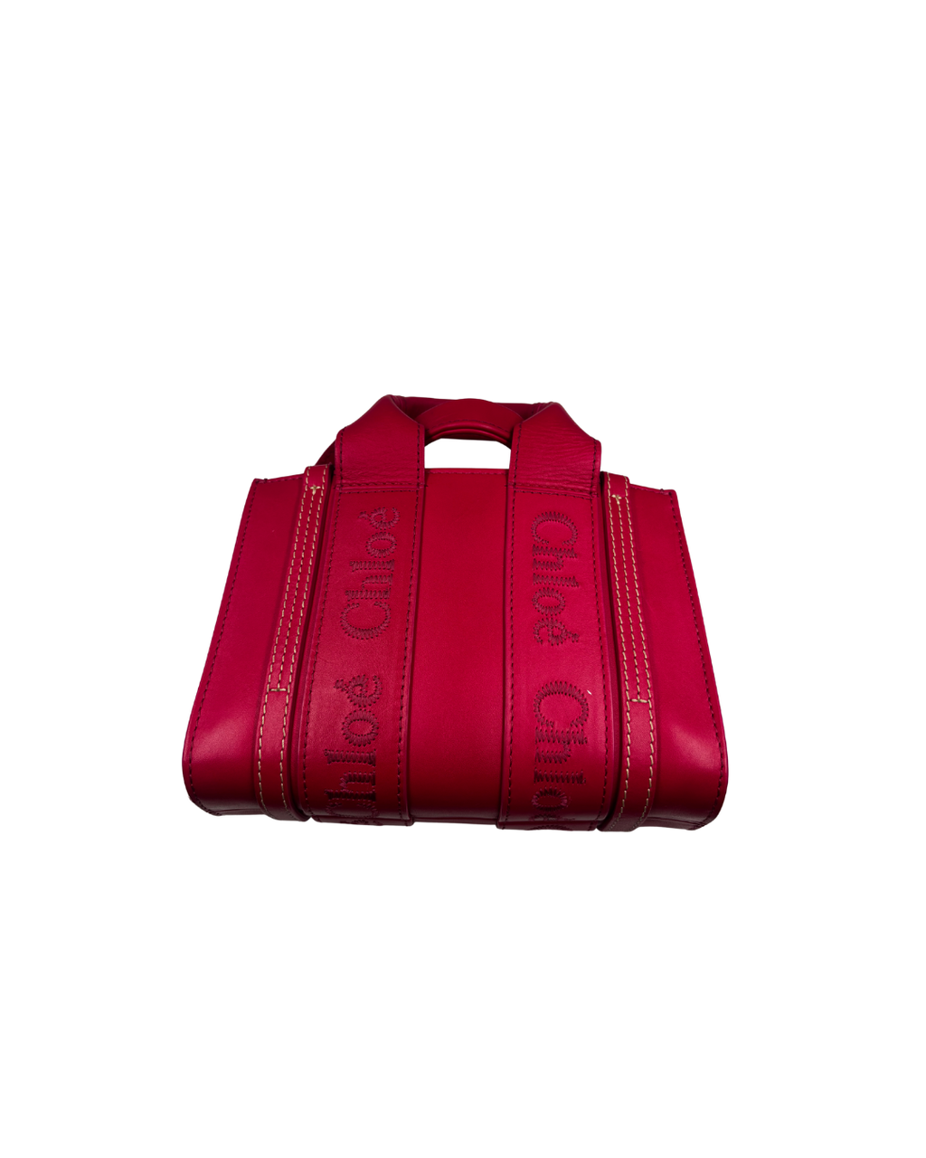 Chloe Mini Woody Convertible Leather Tote Bag / Fizzy Pink