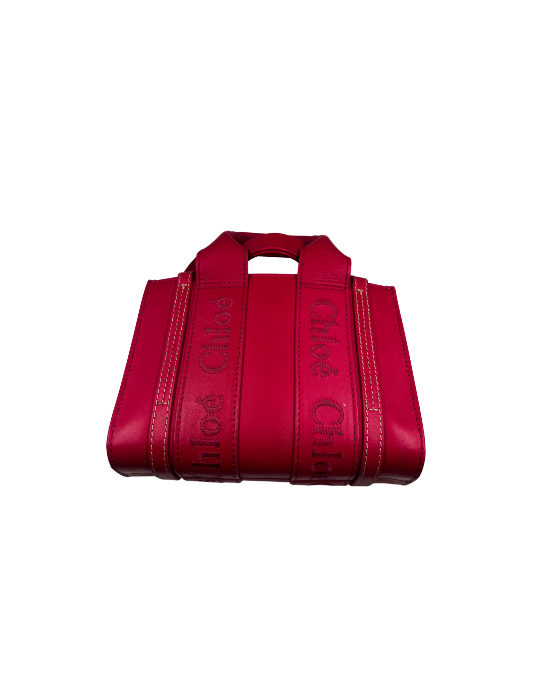 Chloe Mini Woody Convertible Leather Tote Bag / Fizzy Pink