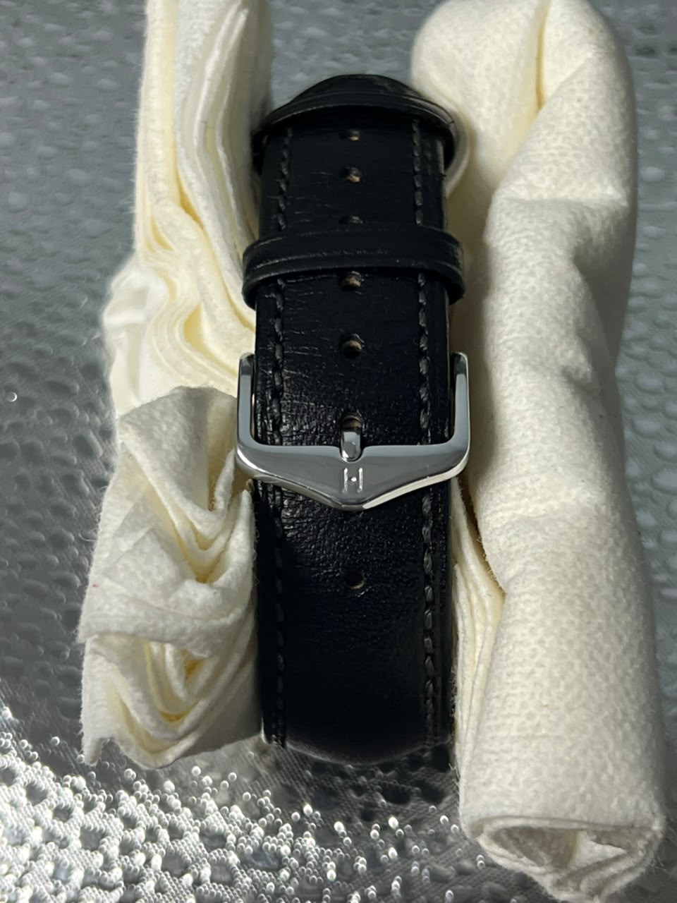 Raymond Weil Gold & Black Leather Watch