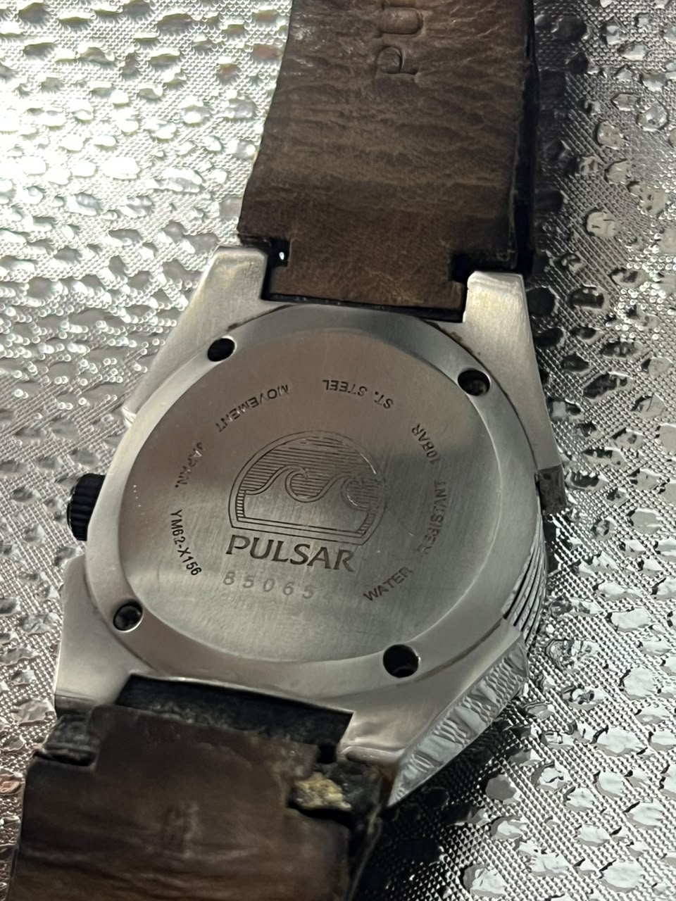 Pulsar Brown Leather Chronograph