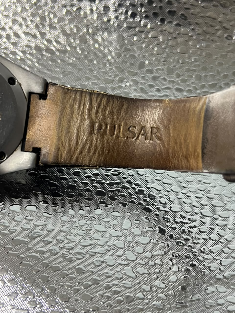 Pulsar Brown Leather Chronograph