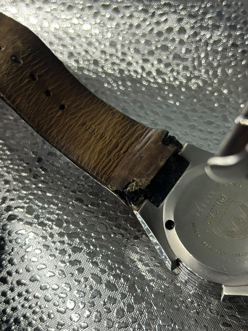 Pulsar Brown Leather Chronograph