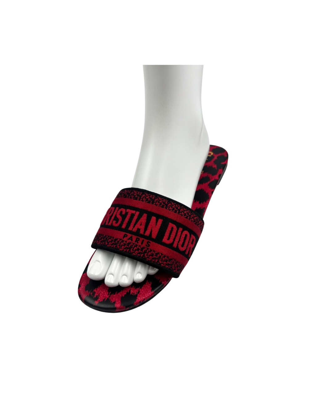 Christian Dior Slides Model: Dior Red Dway Slide Sandal EU 38