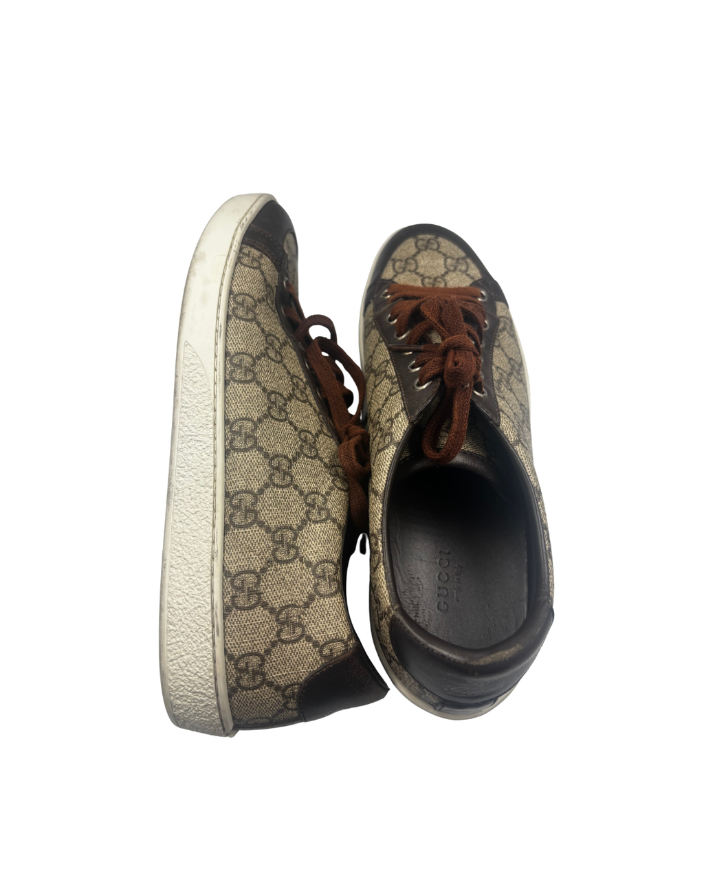 Gucci Beige/Ebony GG Supreme Canvas & Leather Brooklyn EU 40