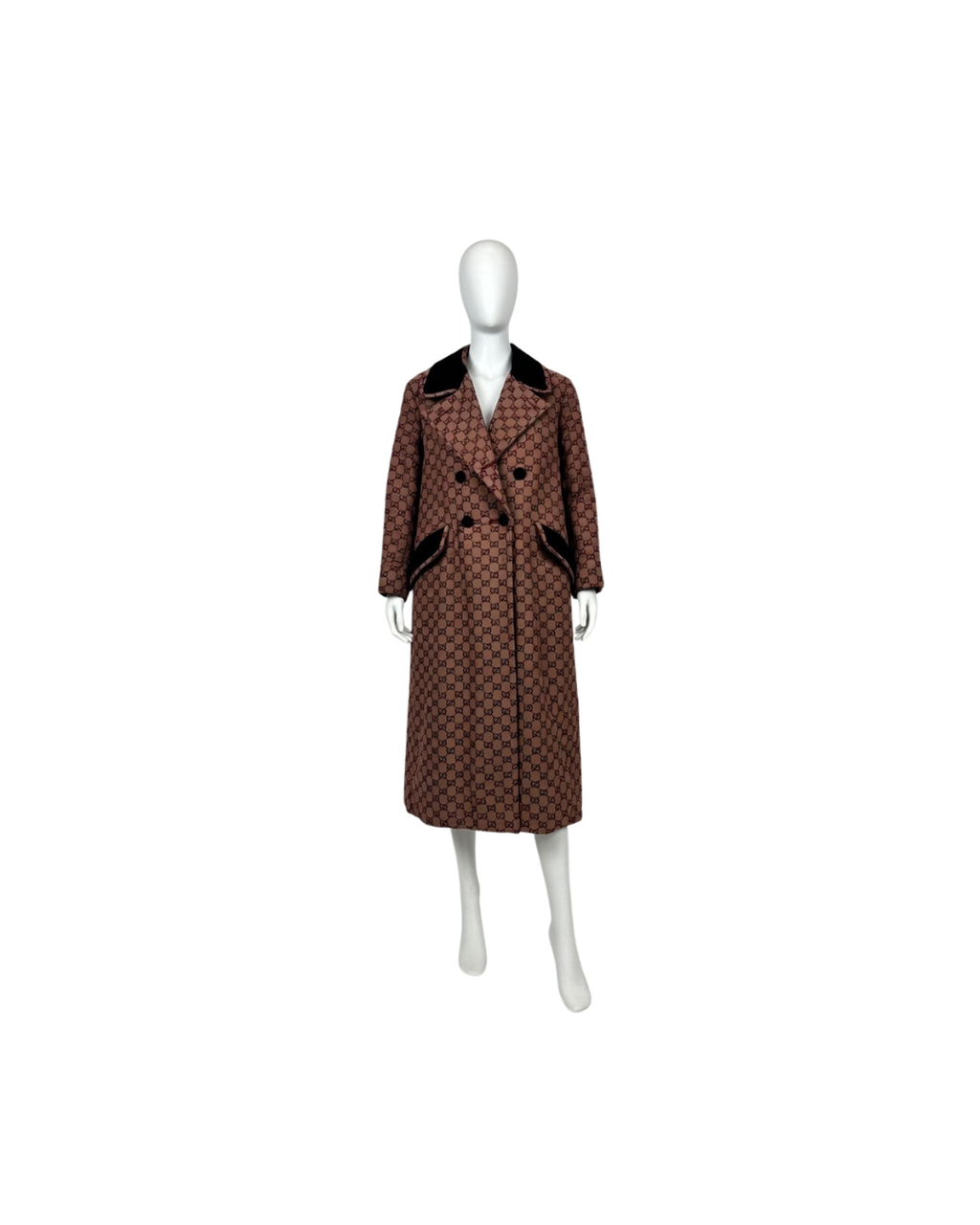 Gucci Monogram Ebony Longline Coat