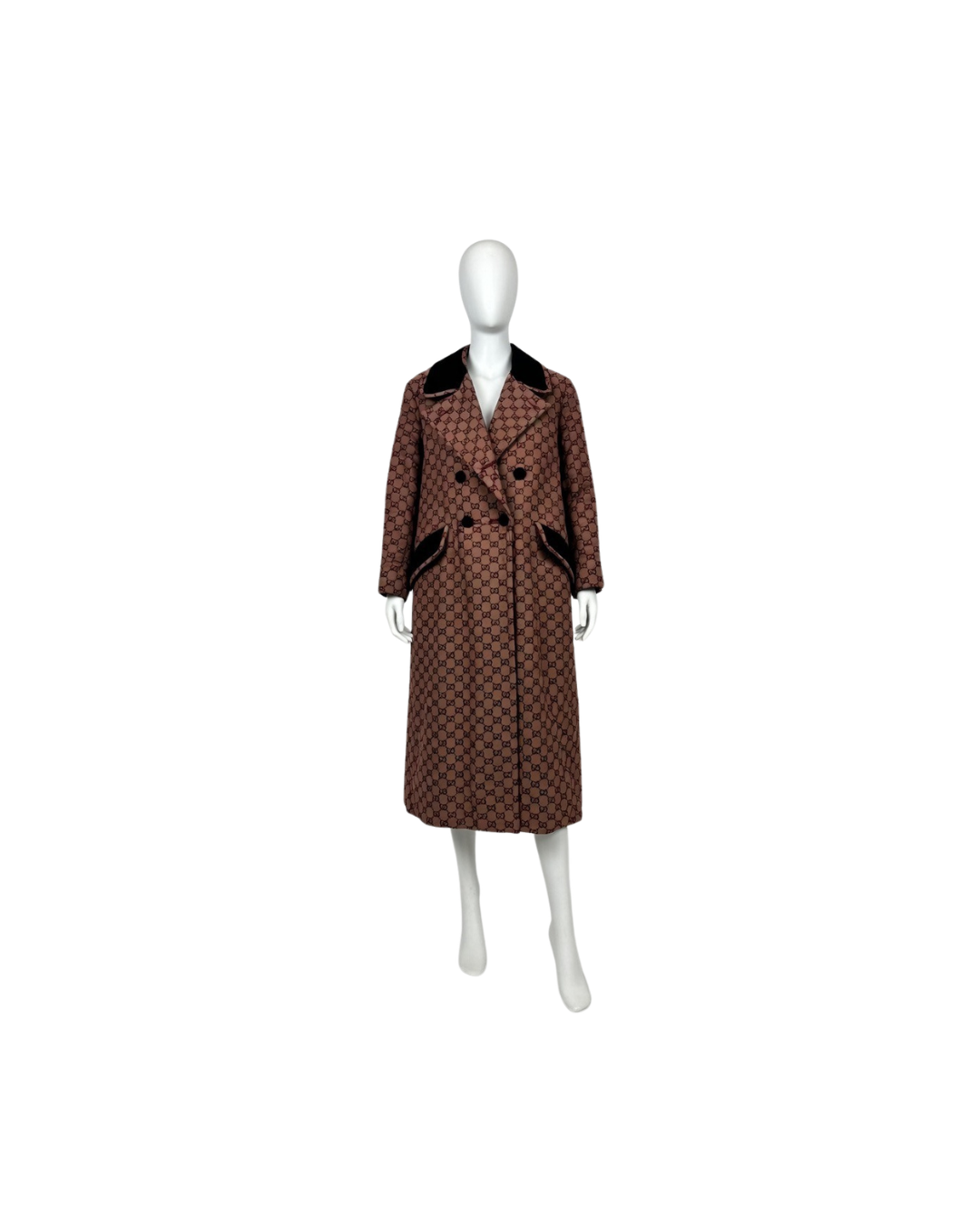 Gucci Monogram Ebony Longline Coat