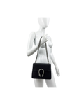 Gucci Dionysus Small Shoulder Bag in Black Grained Leather / Medium