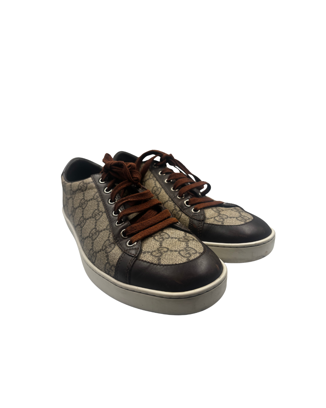 Gucci Beige/Ebony GG Supreme Canvas & Leather Brooklyn EU 40