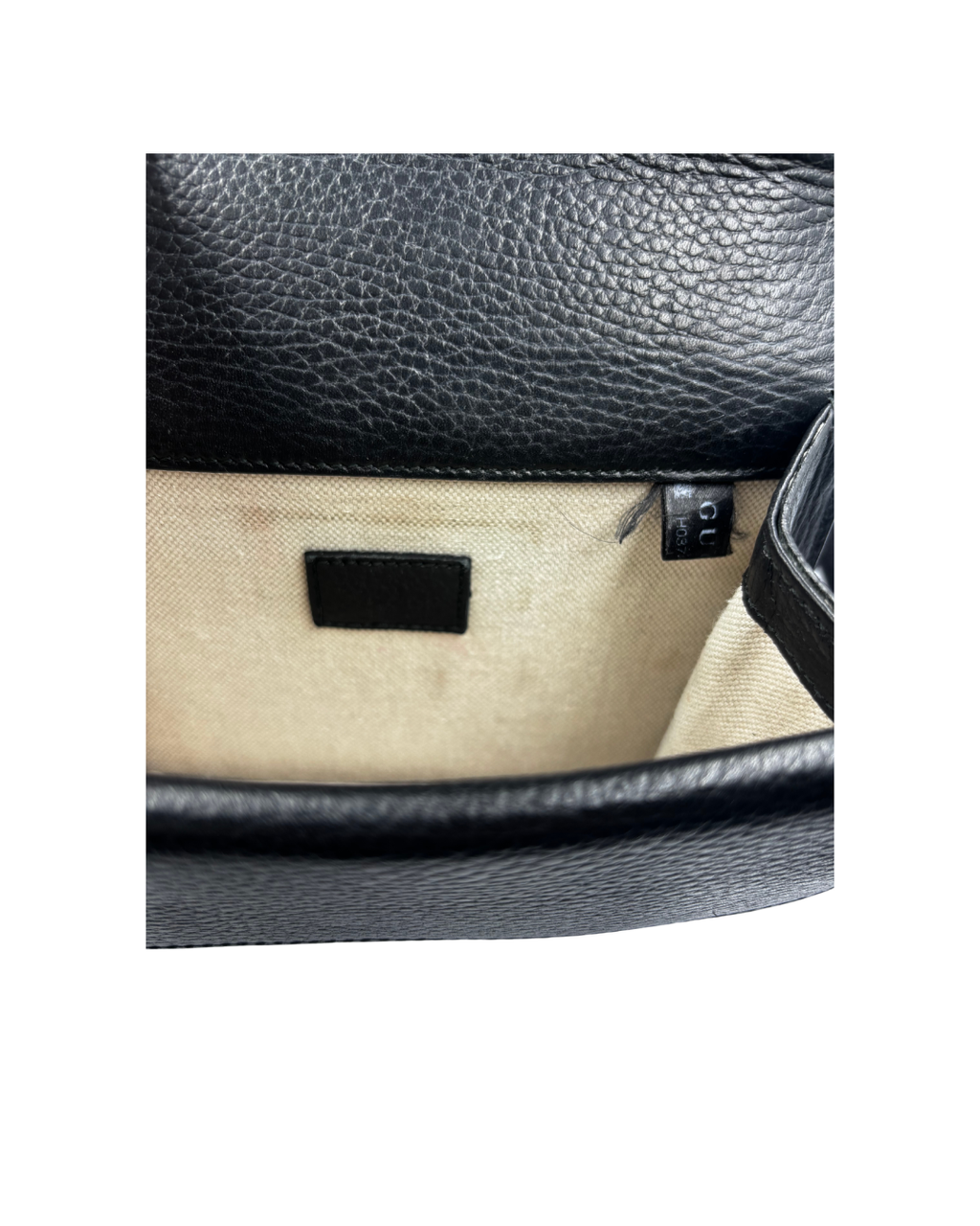 Gucci Dionysus Small Shoulder Bag in Black Grained Leather / Medium