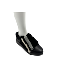 Prada Shearling-trimmed Velcro Calfskin leather low top sneakers