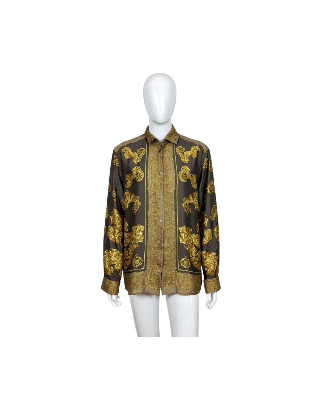 Versace Barocco Print Silk Shirt