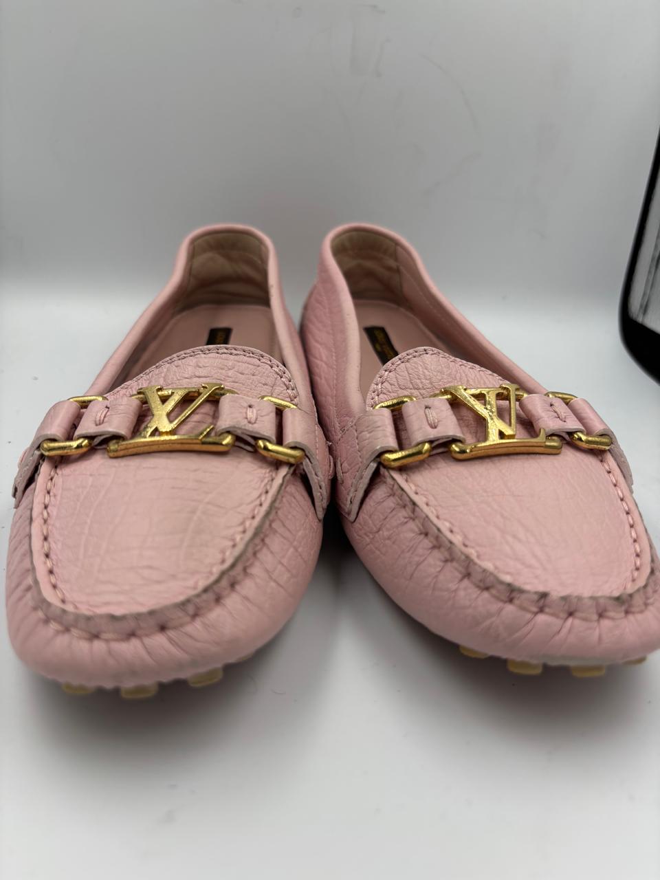 Louis Vuitton Monte Carlo Pink Leather Slip-On Loafers – Kolalux